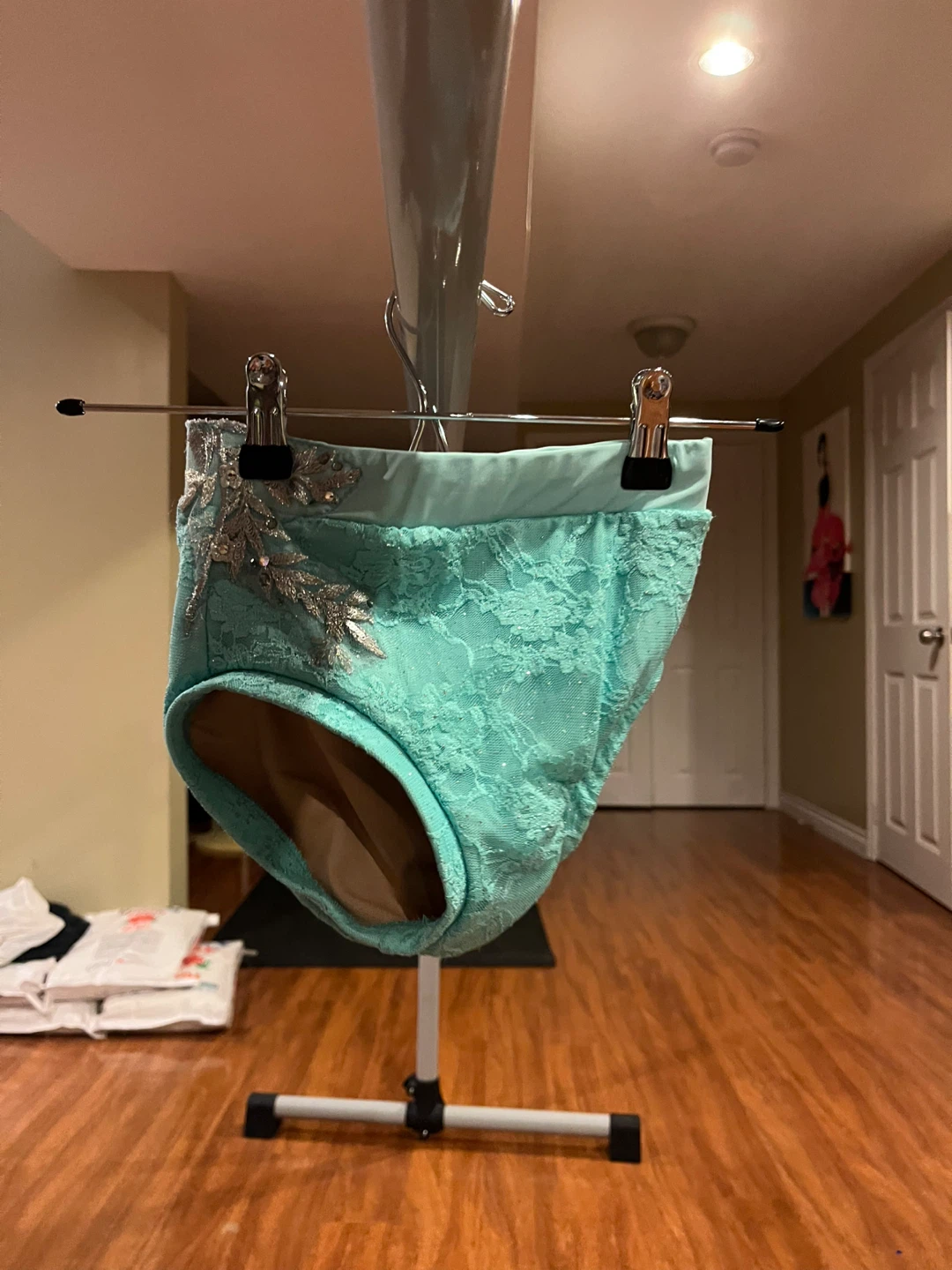 Teal two piece dance costume - photo 3