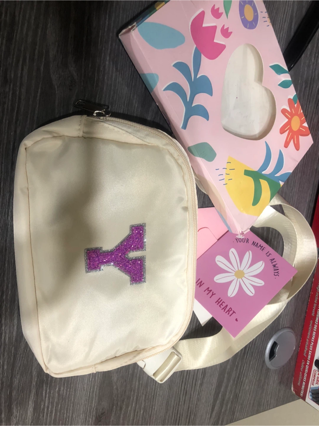 Cream Colour Shoulder Bag with Letter Y - photo 3