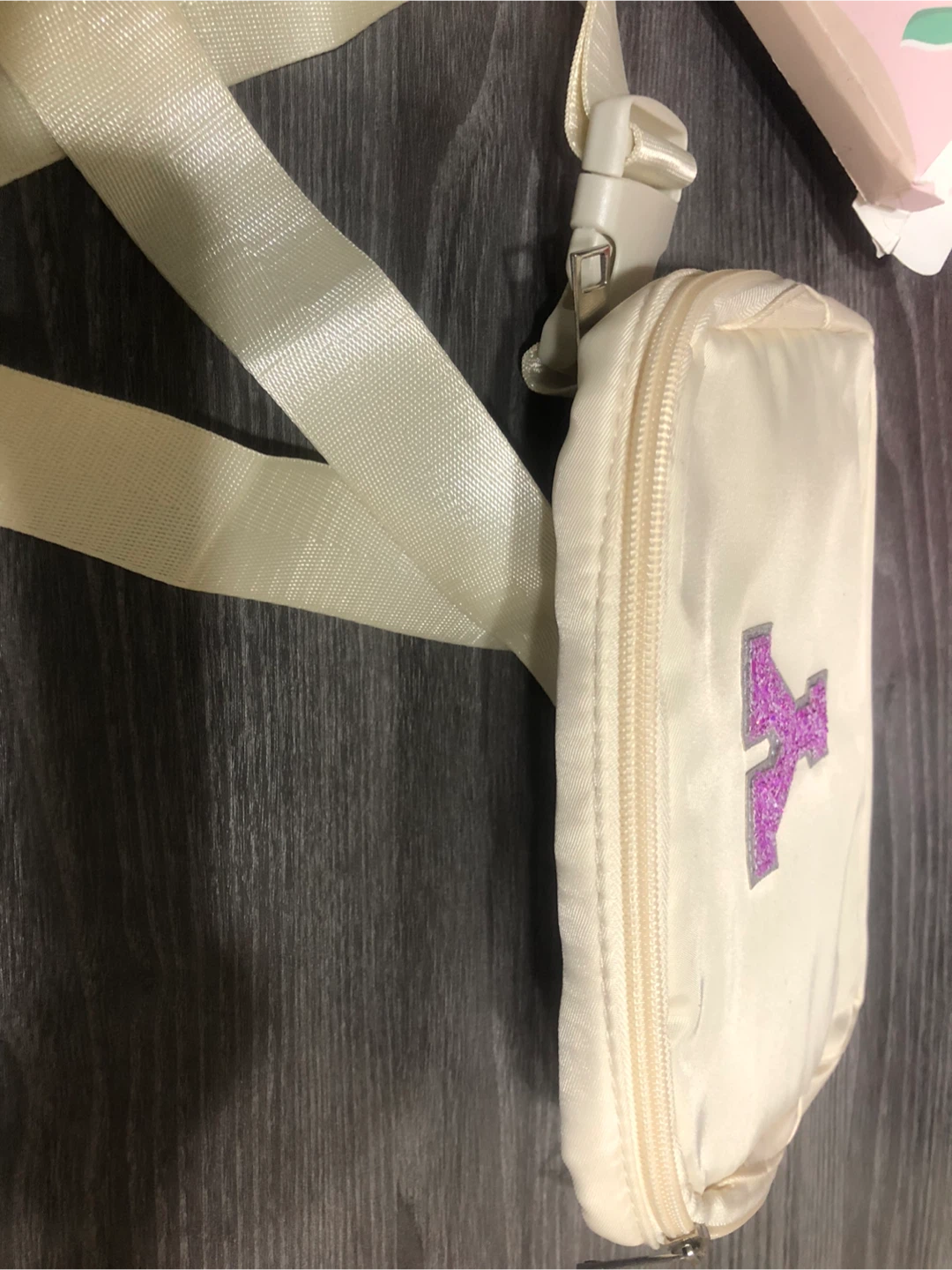Cream Colour Shoulder Bag with Letter Y - photo 4