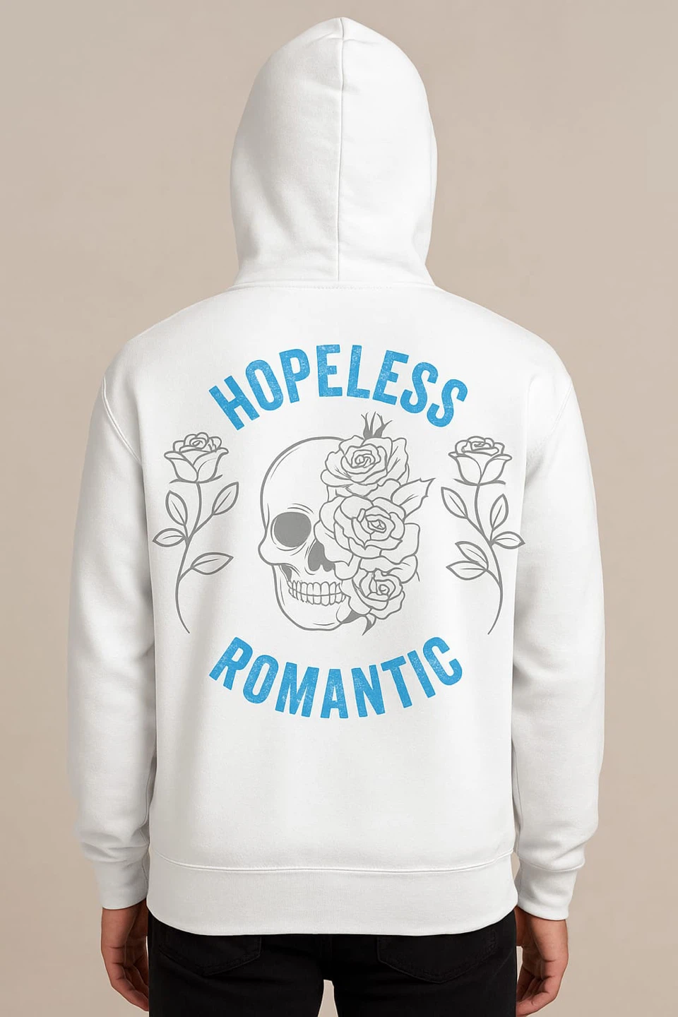 Hopeless Romantic Skull Hoodie