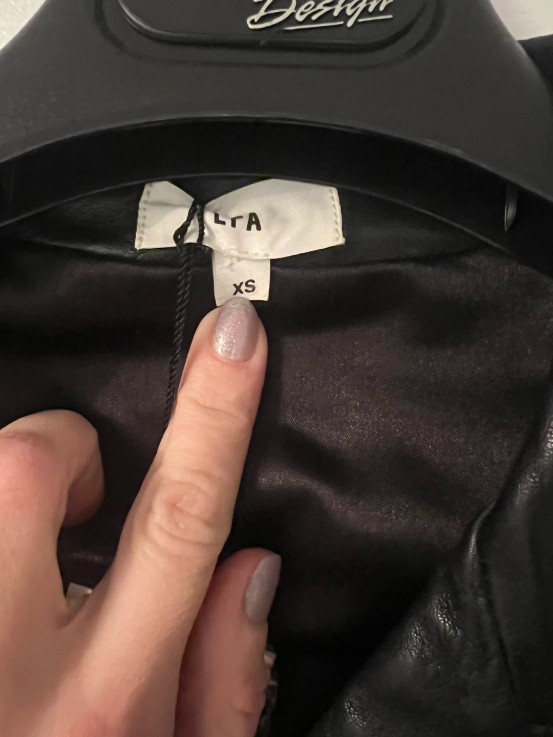 LPA Black Leather Jacket - Size XS - photo 4