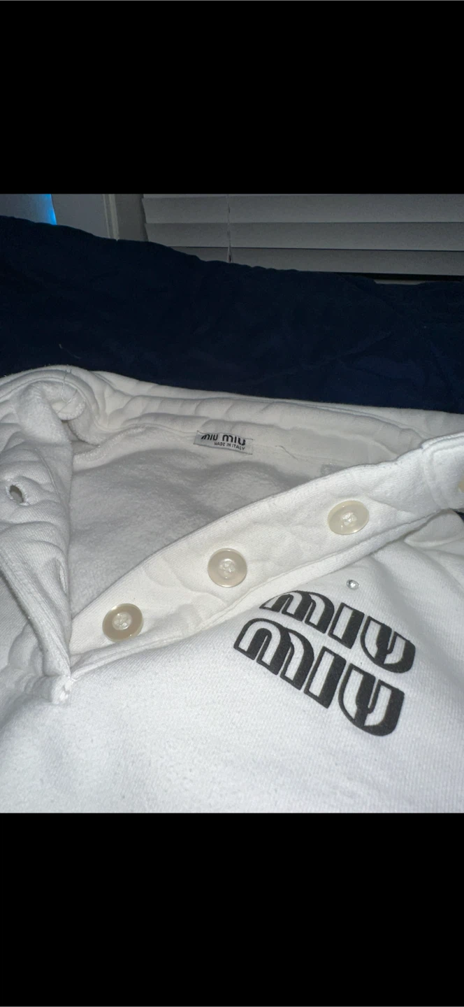 Miu Miu League Embellished Sweatshirt - Size M - photo 3
