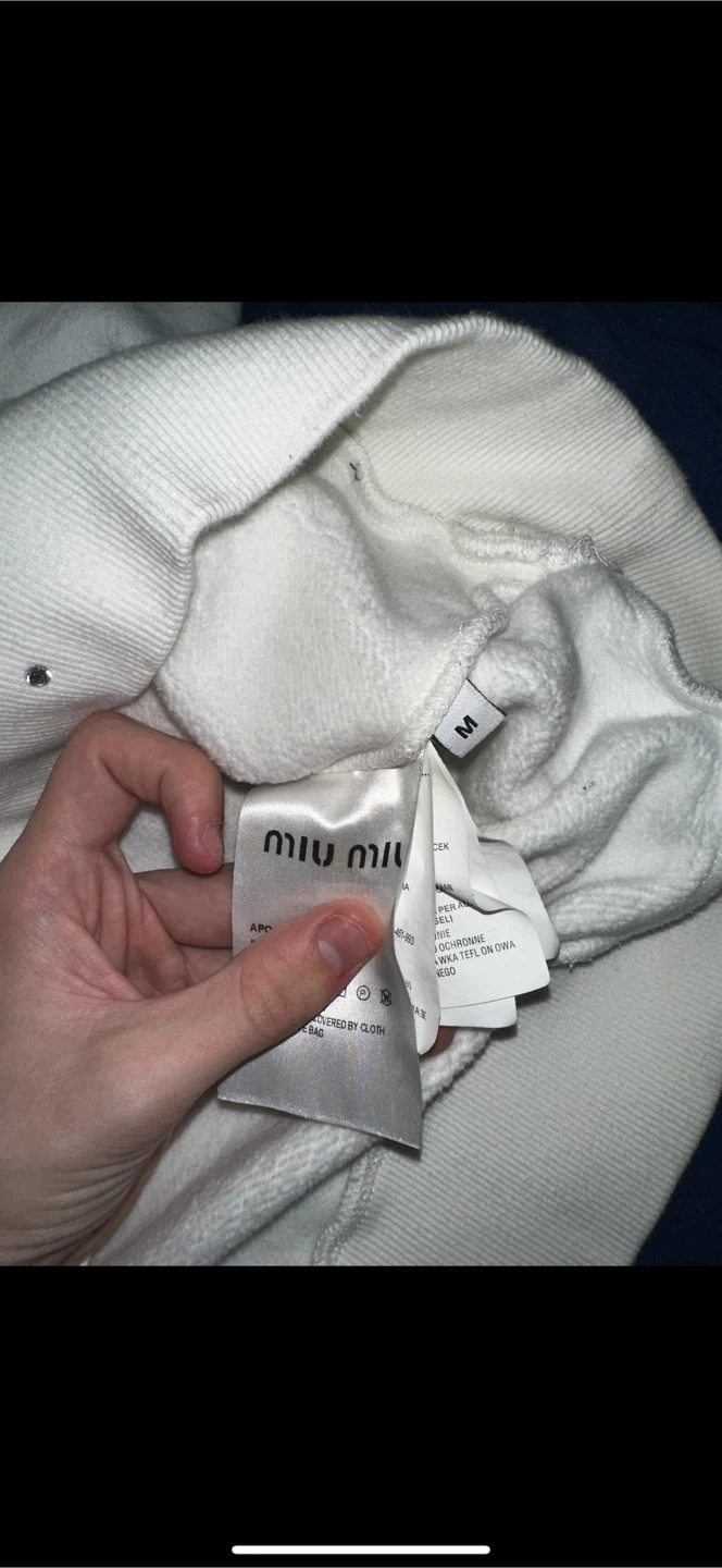 Miu Miu League Embellished Sweatshirt - Size M - photo 4