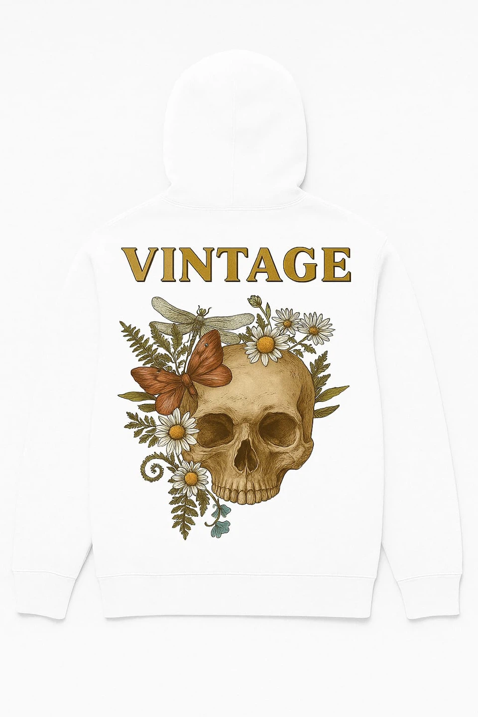 Vintage Skull & Floral Hoodie - photo 2