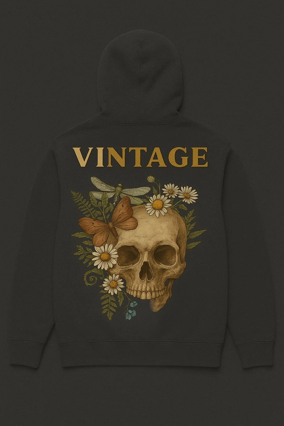 Vintage Skull & Floral Hoodie - photo 3