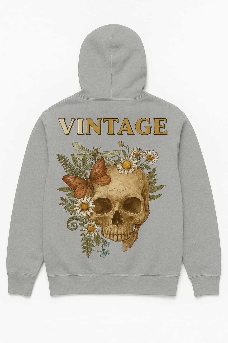 Vintage Skull & Floral Hoodie - photo 4