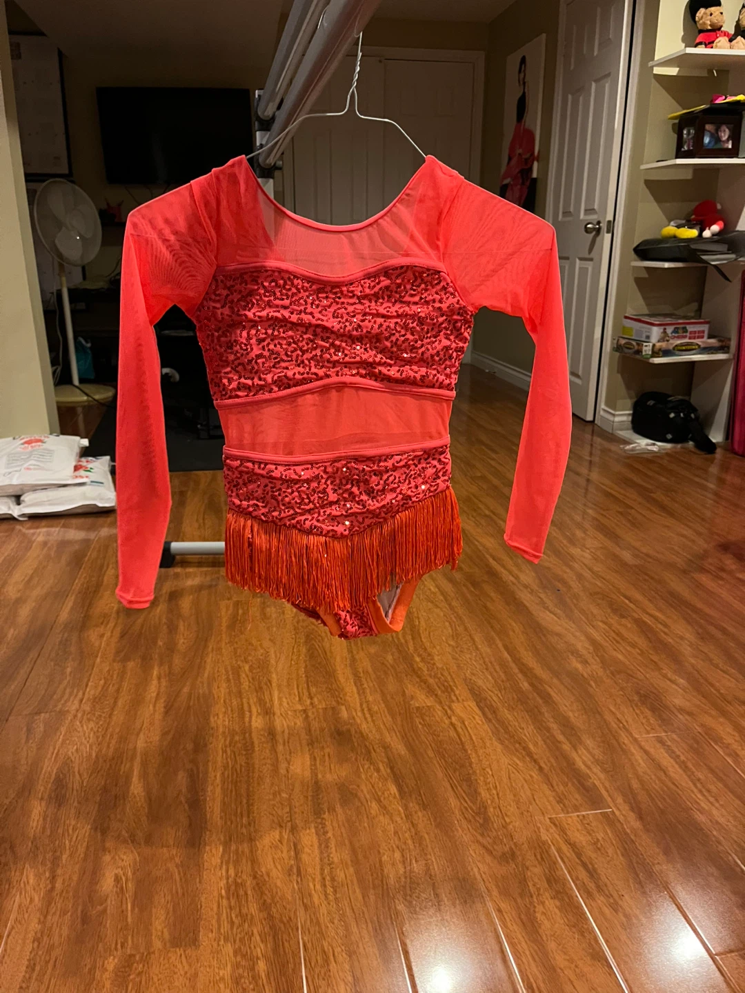 Neon pink dance costume