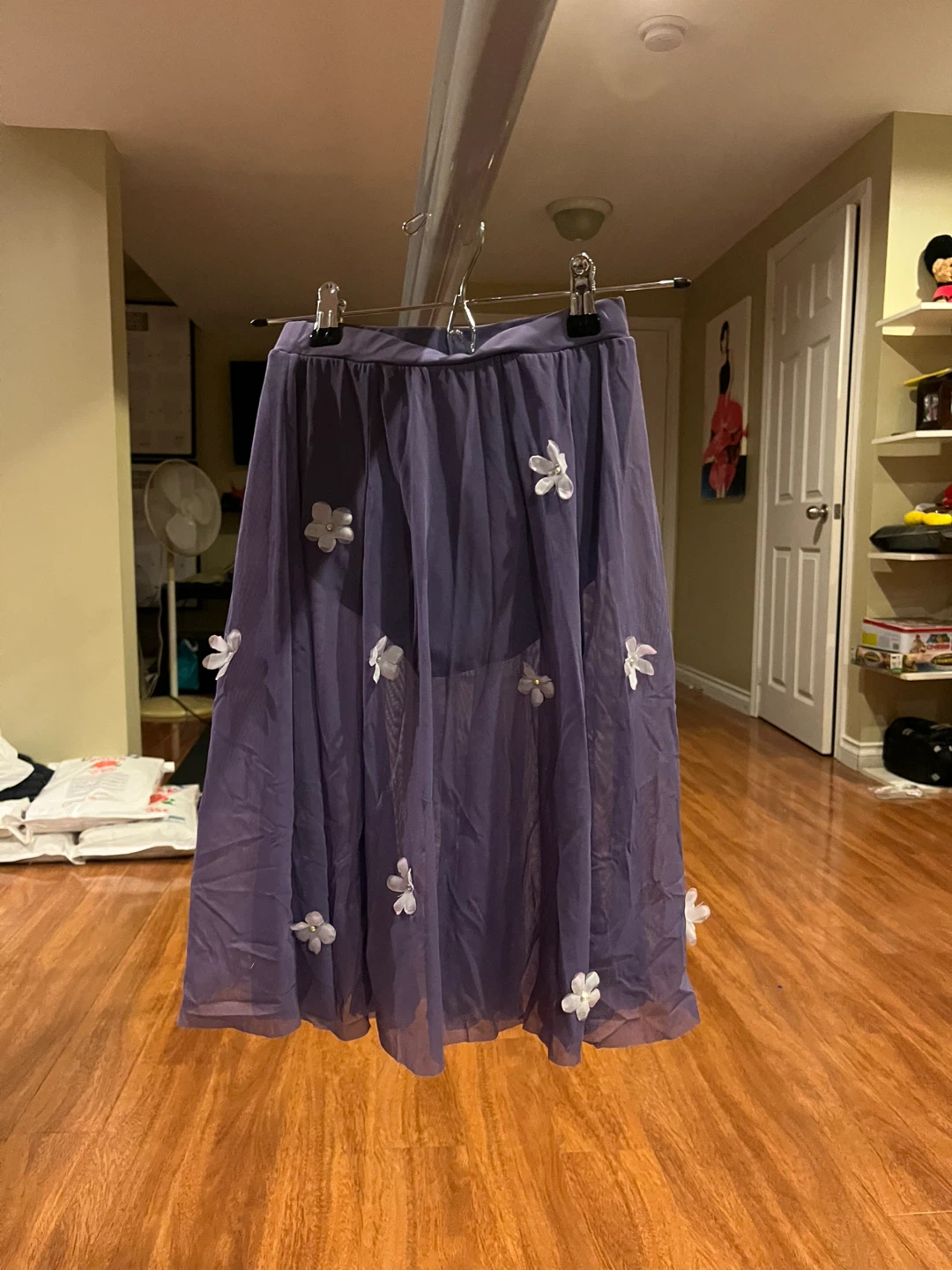 Gray velvet and purple ballet dance costume - photo 4