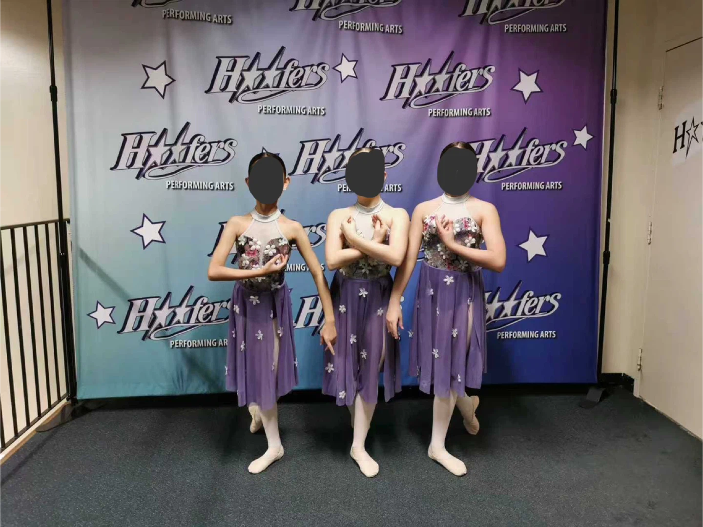Gray velvet and purple ballet dance costume - photo 5