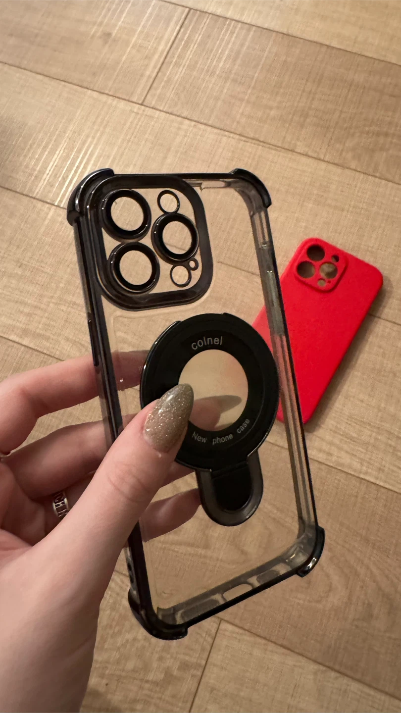 Colnel iPhone 15 Pro Max Case with Ring Holder or soft Red Case - photo 2