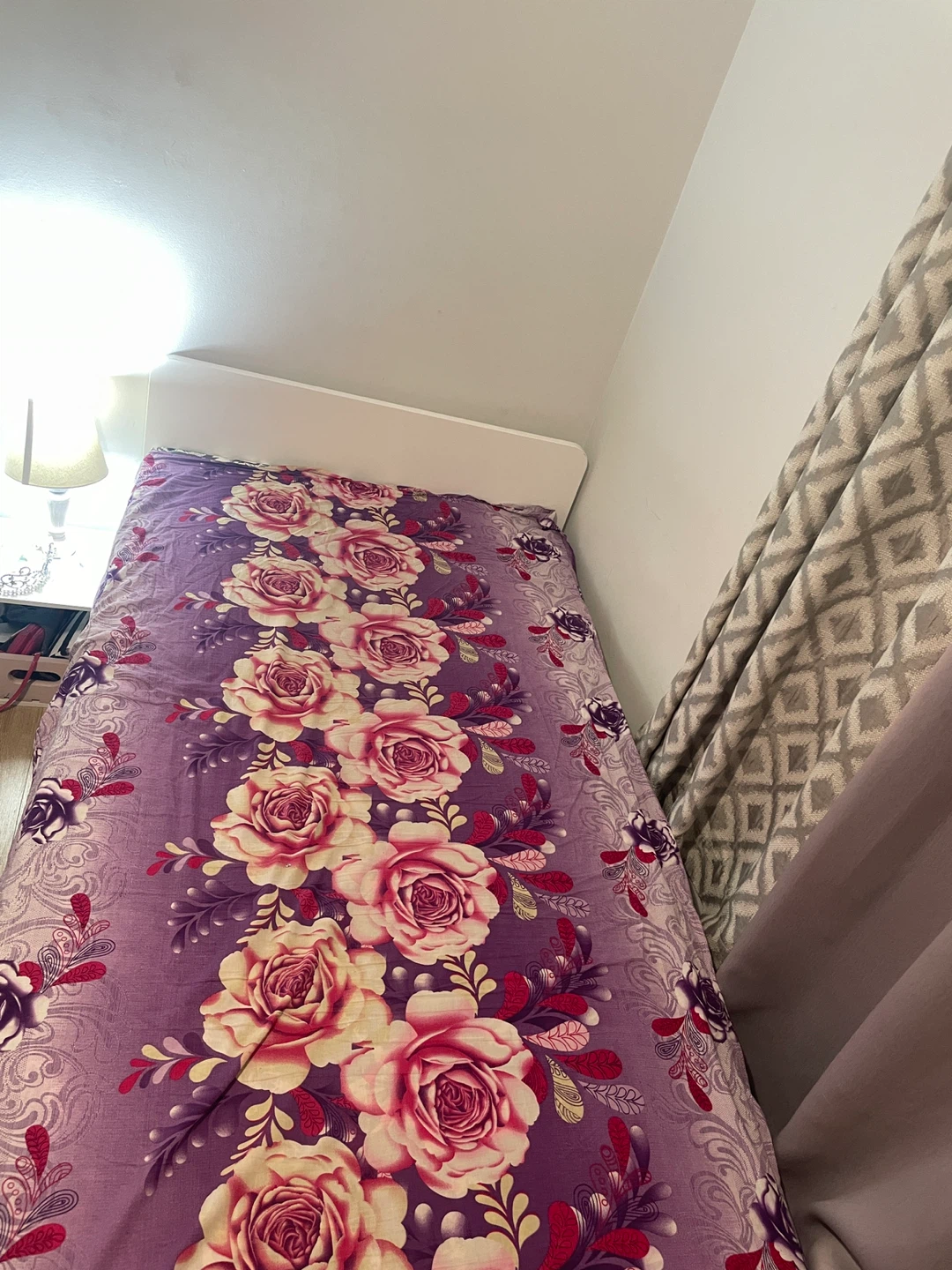 Ikea Bed frame with slatted bed base, with Mattress on request