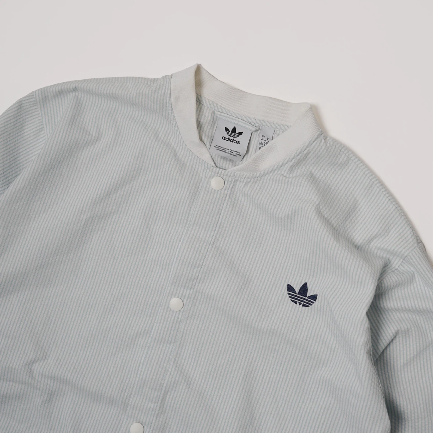 Adidas Originals - Seersucker Coat Striped Button Jacket - photo 5