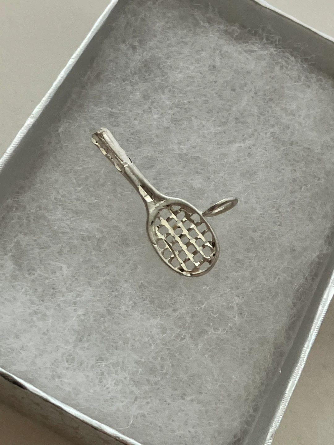 Tennis Racket Charm 925 Sterling Silver - photo 4