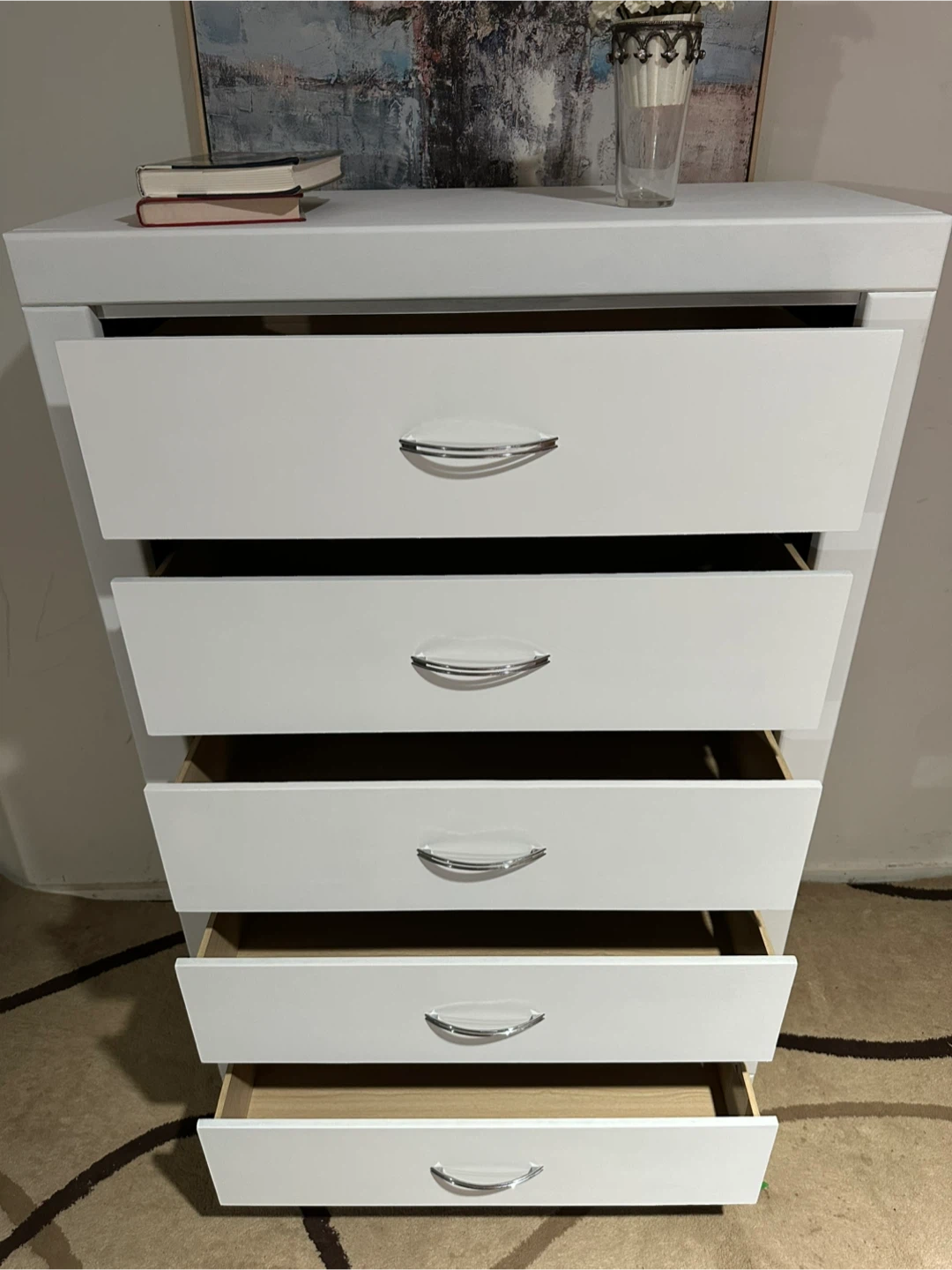 White 5-Drawer Chest - photo 3