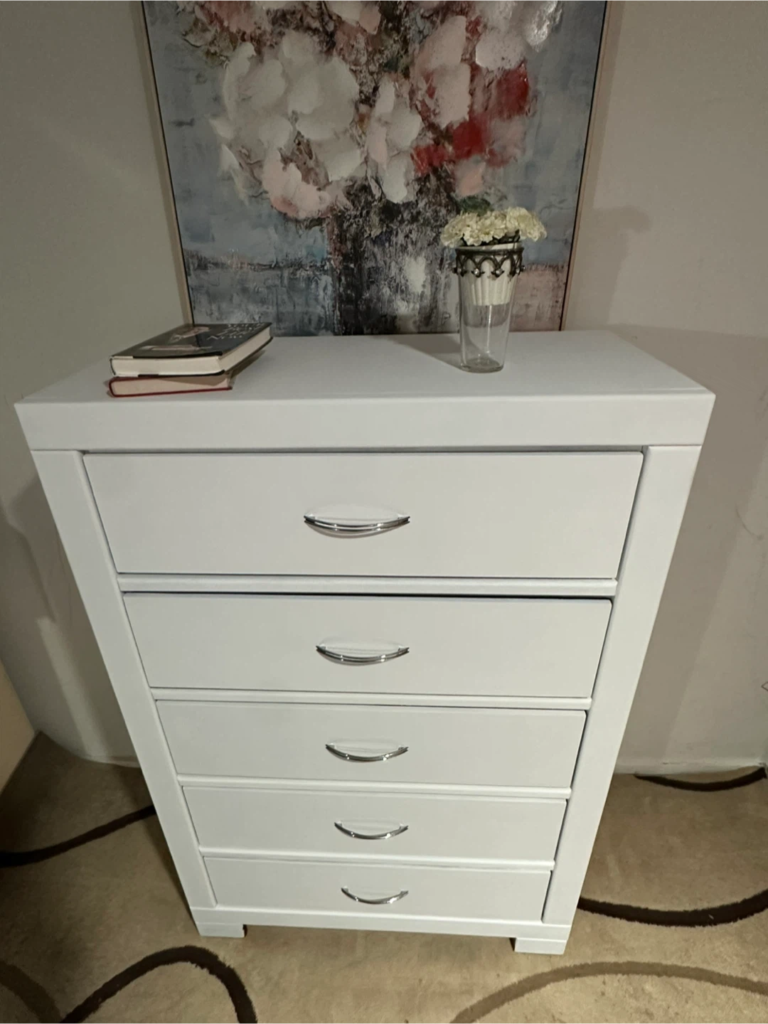 White 5-Drawer Chest - photo 2
