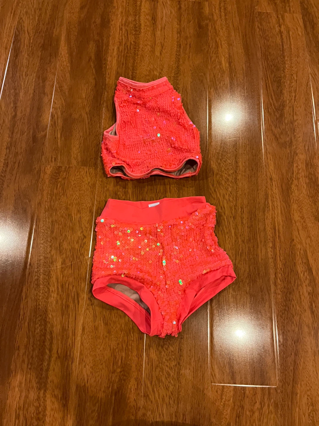 Neon pink dance costume