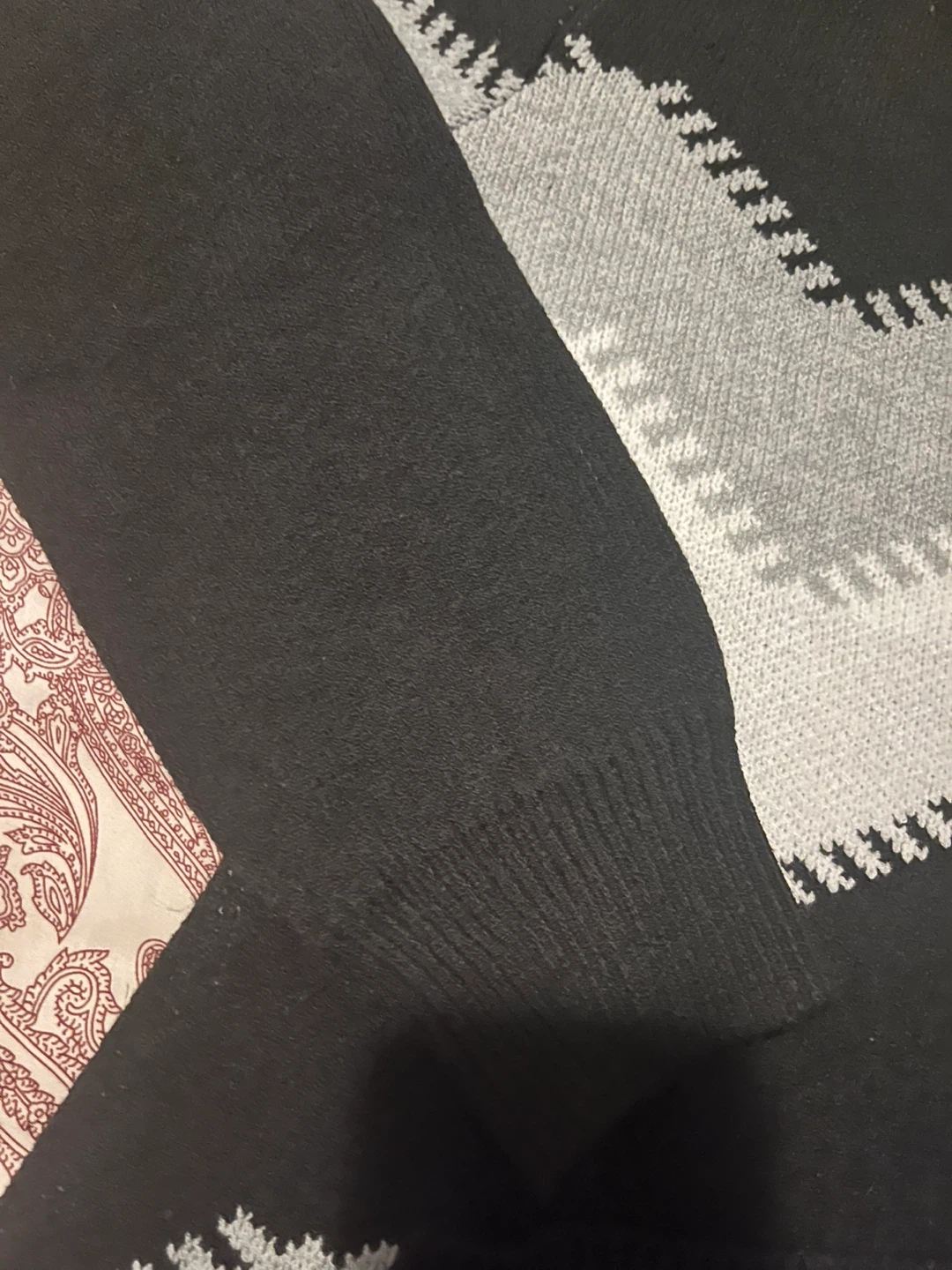 Black & Gray Chevron Knit Sweater Dress - photo 2