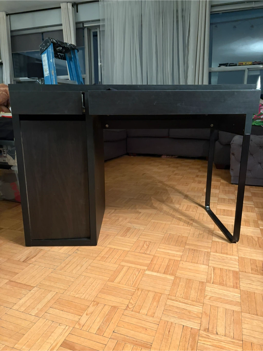 IKEA Black Desk with Drawer