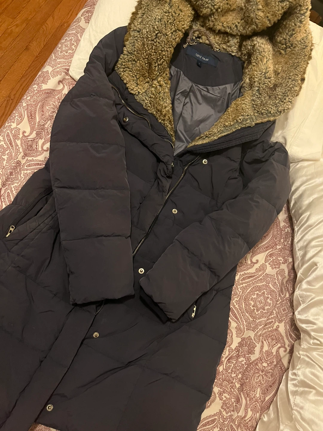 Cole Haan Down Puffer Coat, Size L