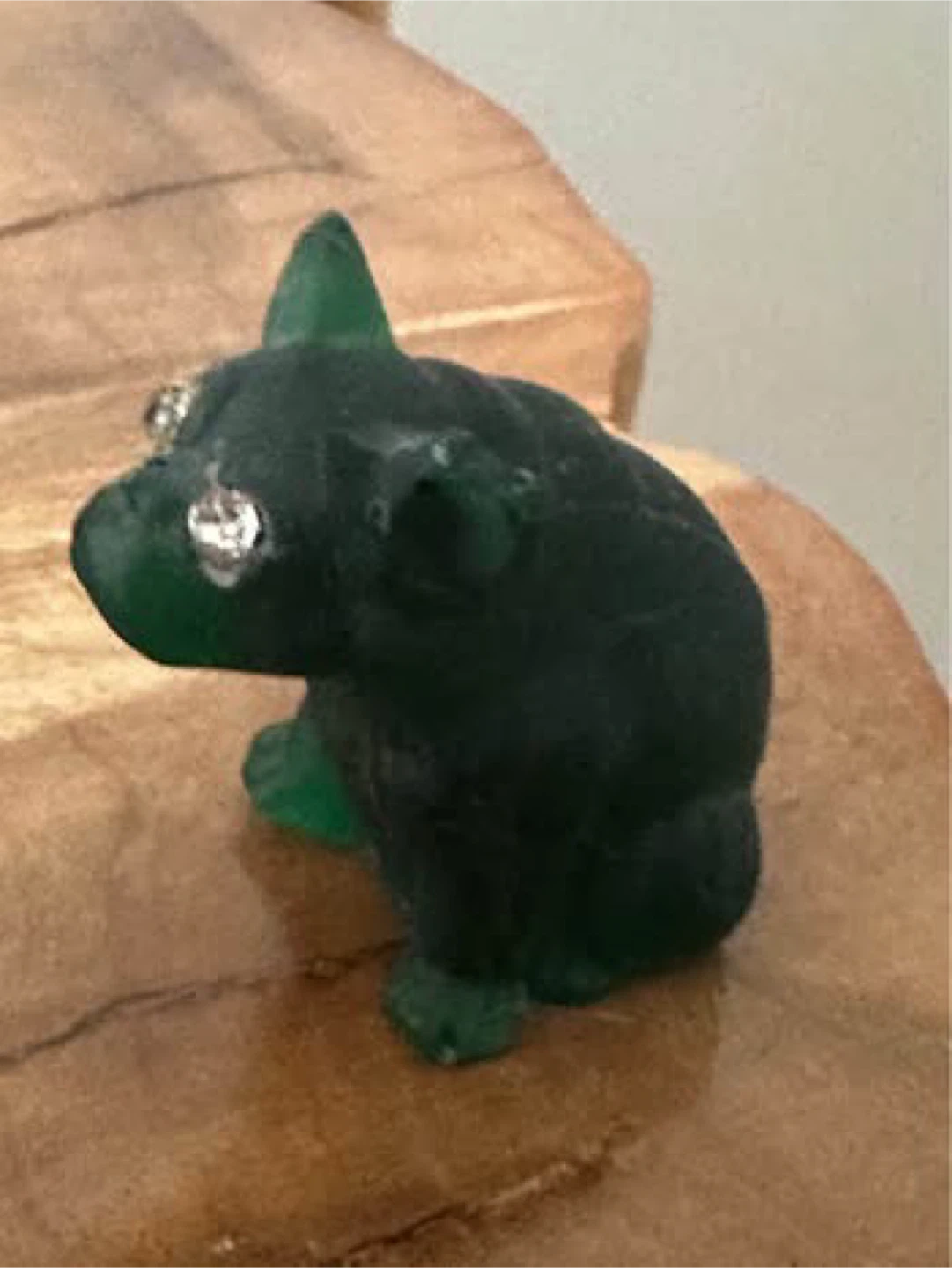 Green Glass dog Figurine - photo 2