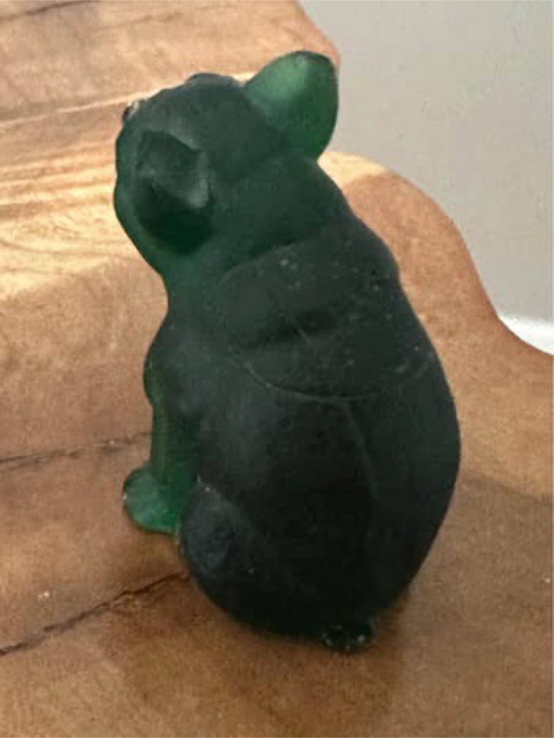 Green Glass dog Figurine - photo 3