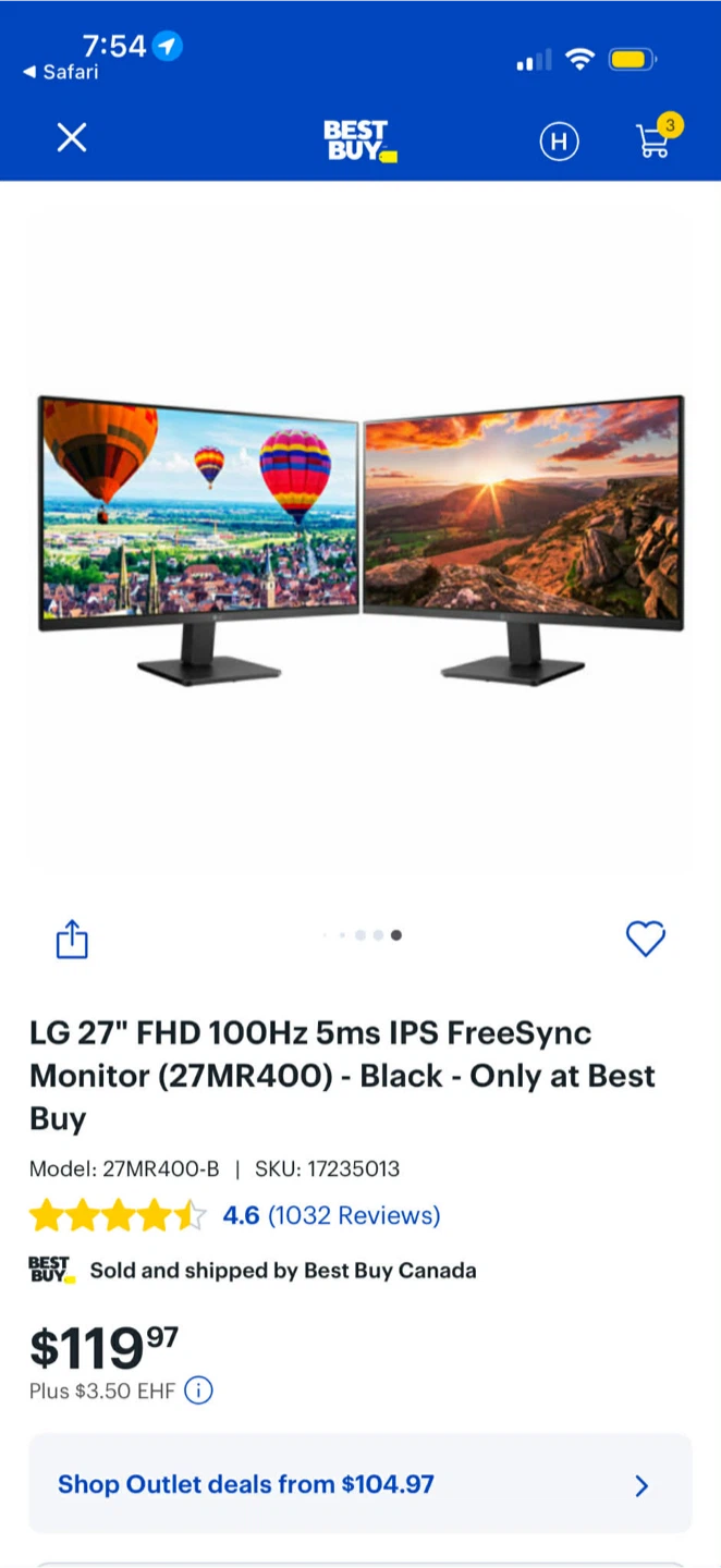 LG 27" FHD 100Hz 5ms IPS FreeSync Monitor - photo 4