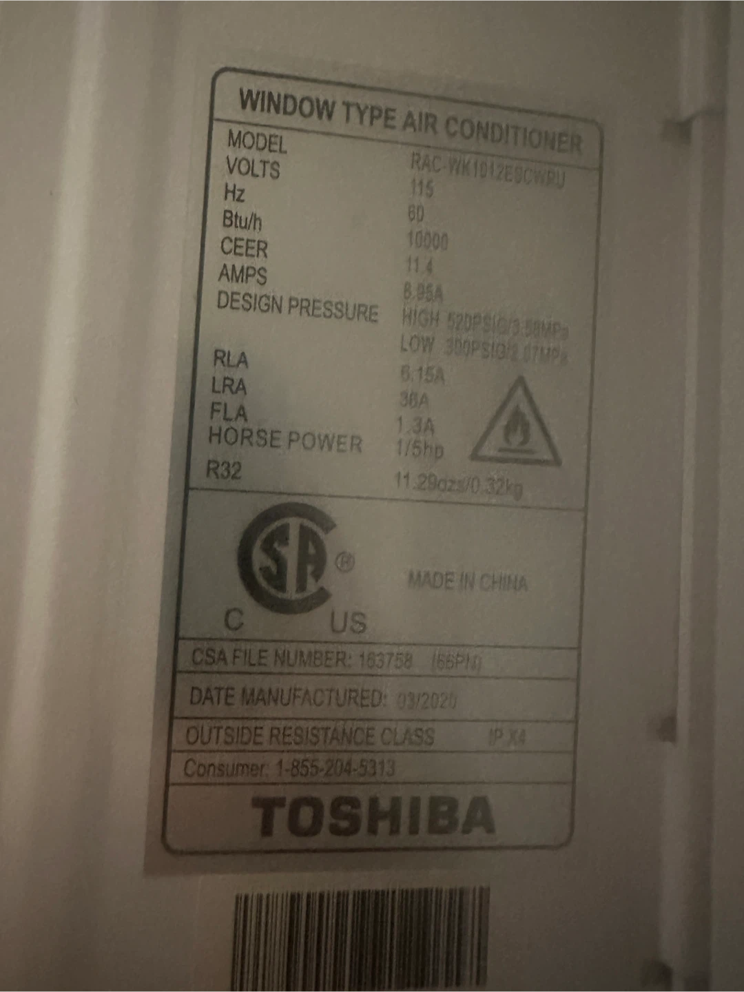 Toshiba 10,000 BTU Smart Wi-Fi Window AC - photo 2