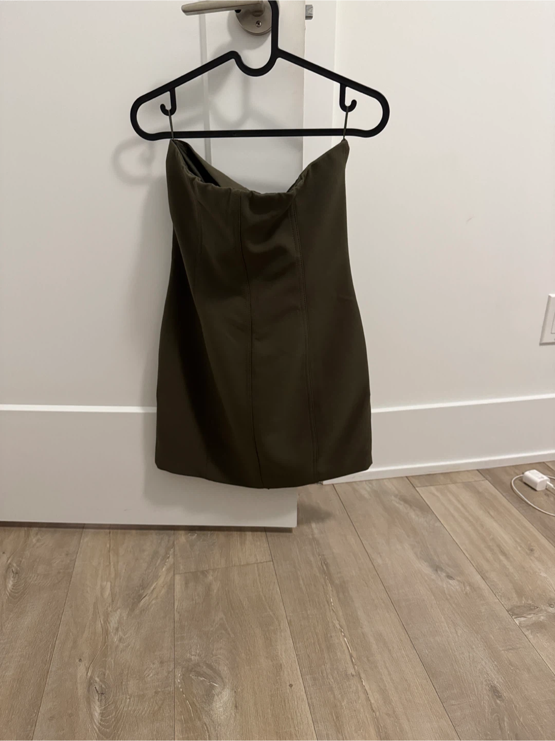 Zara Olive Green Mini Dress - Size M - photo 3