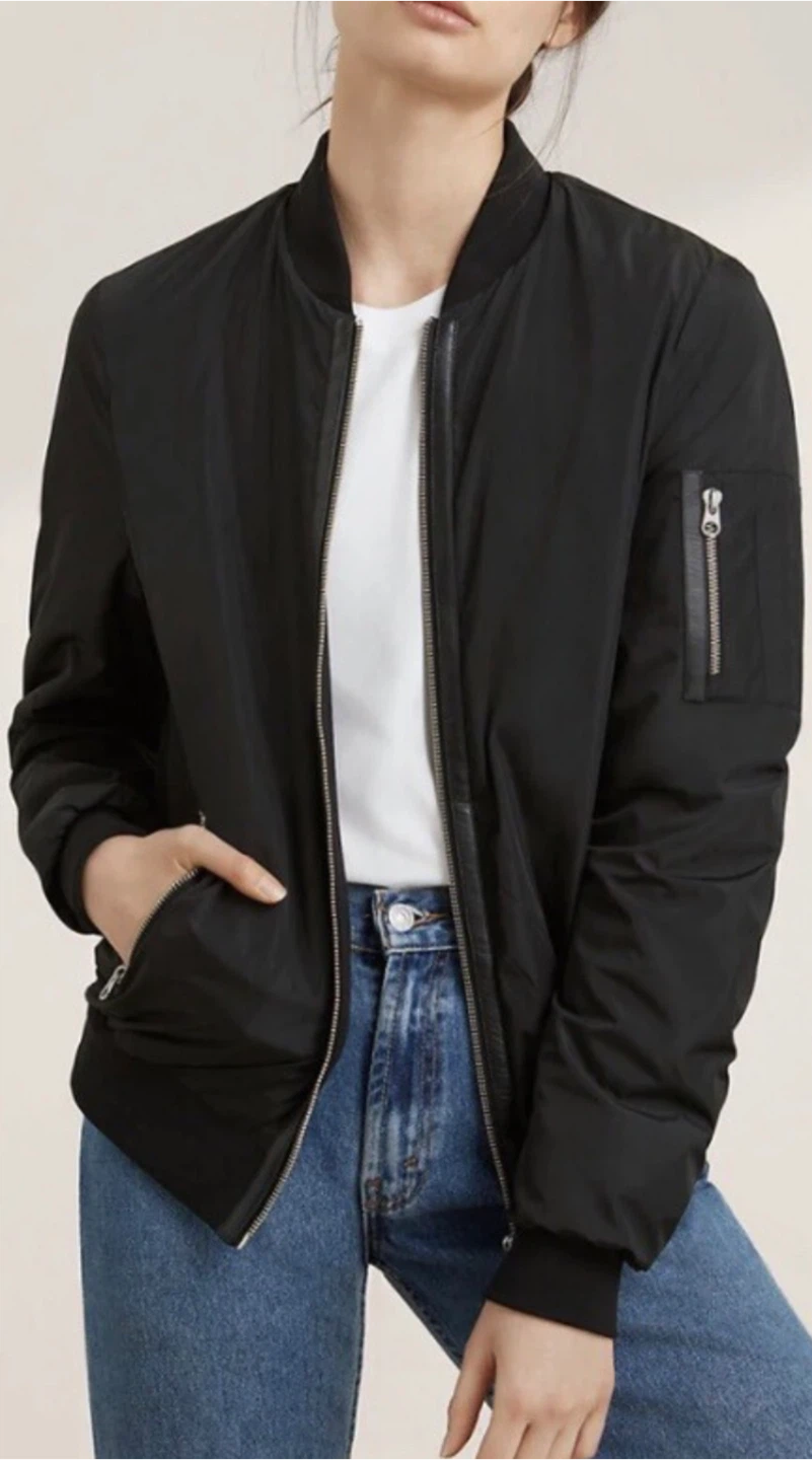 Woman medium Mackage Black Bomber Jacket