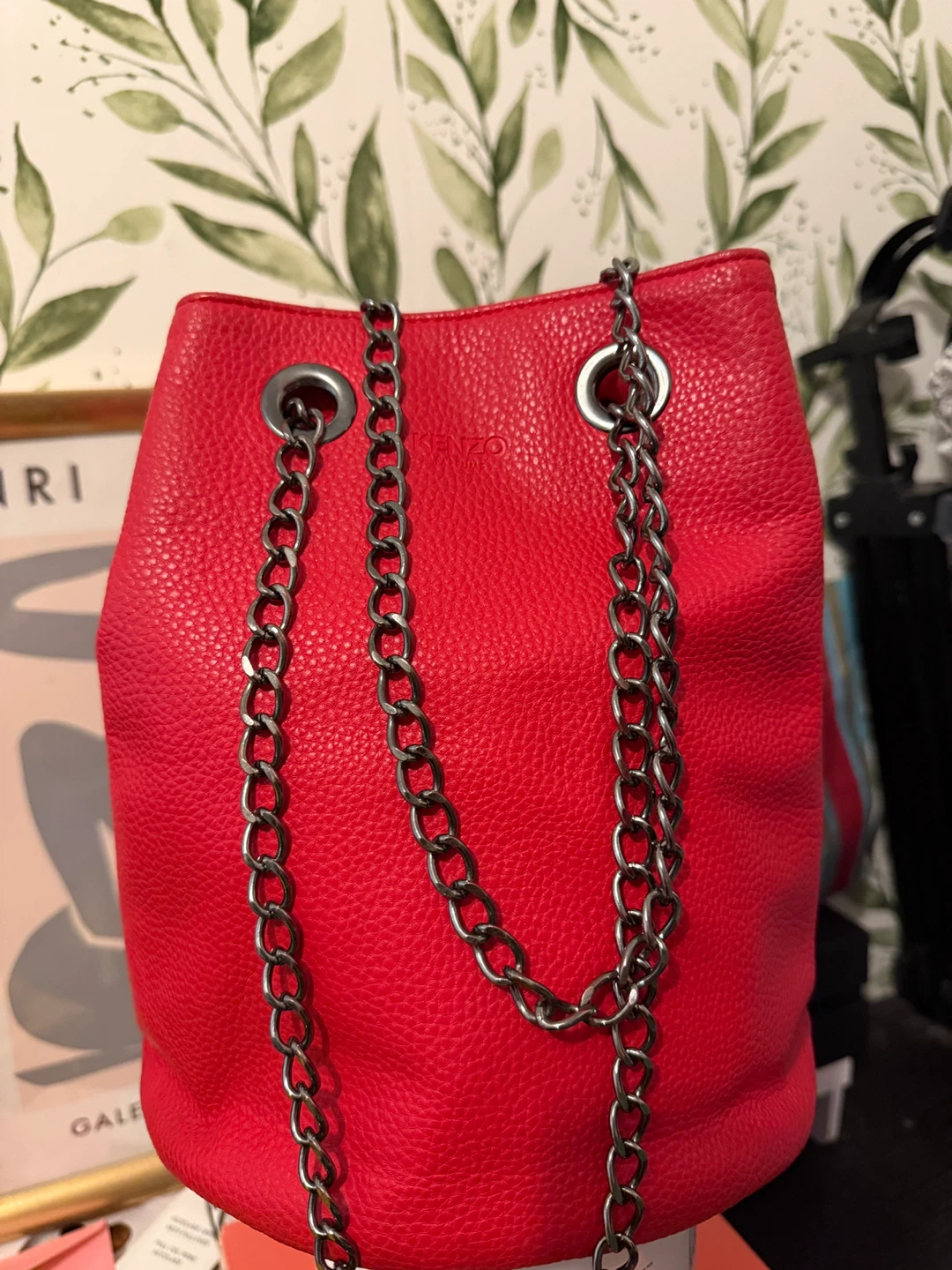 KENZO Red Bucket Bag