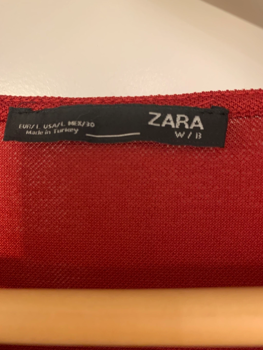 Zara Red Long Sleeve Top - Size L - photo 3