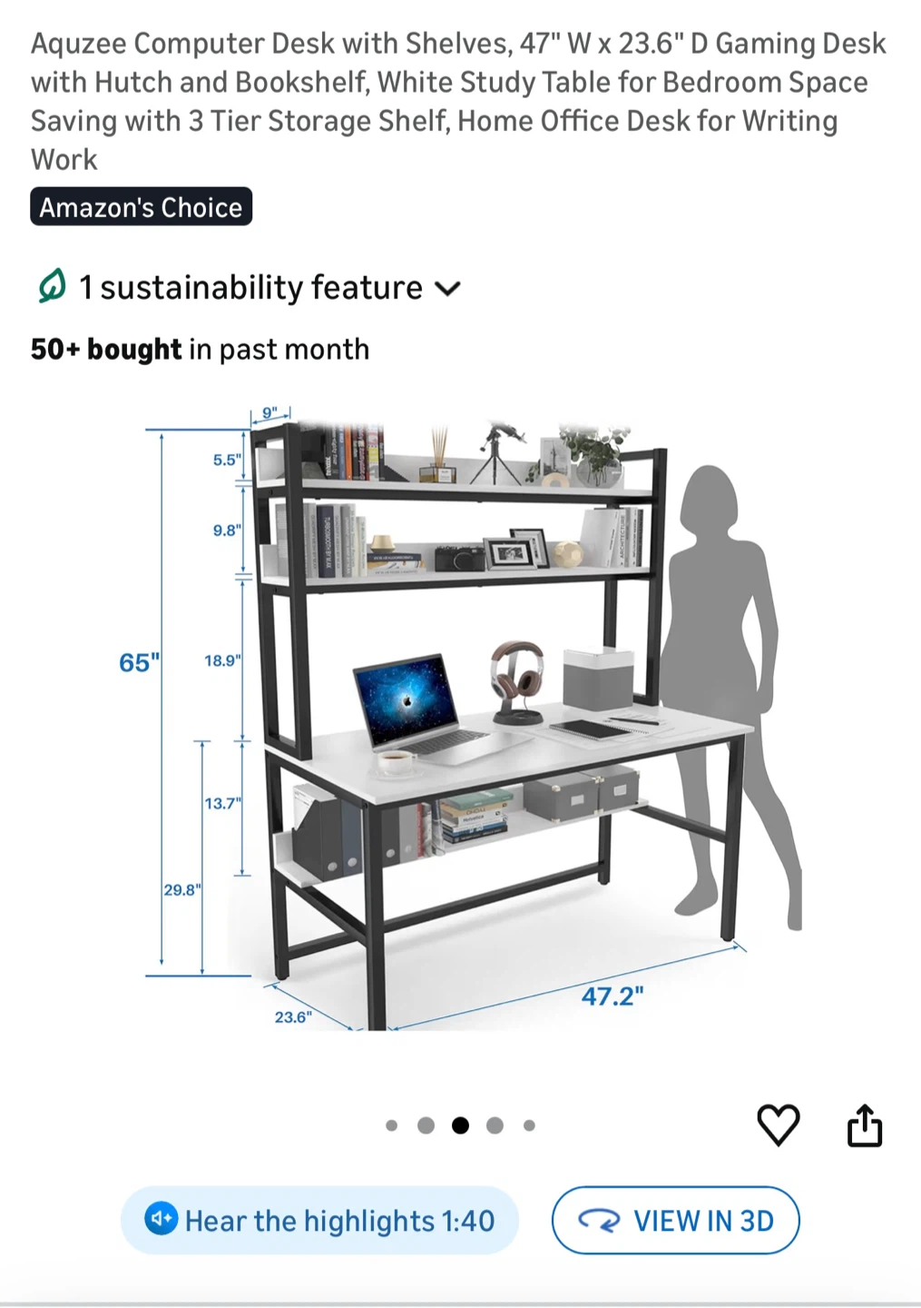 Desk with Shelves
