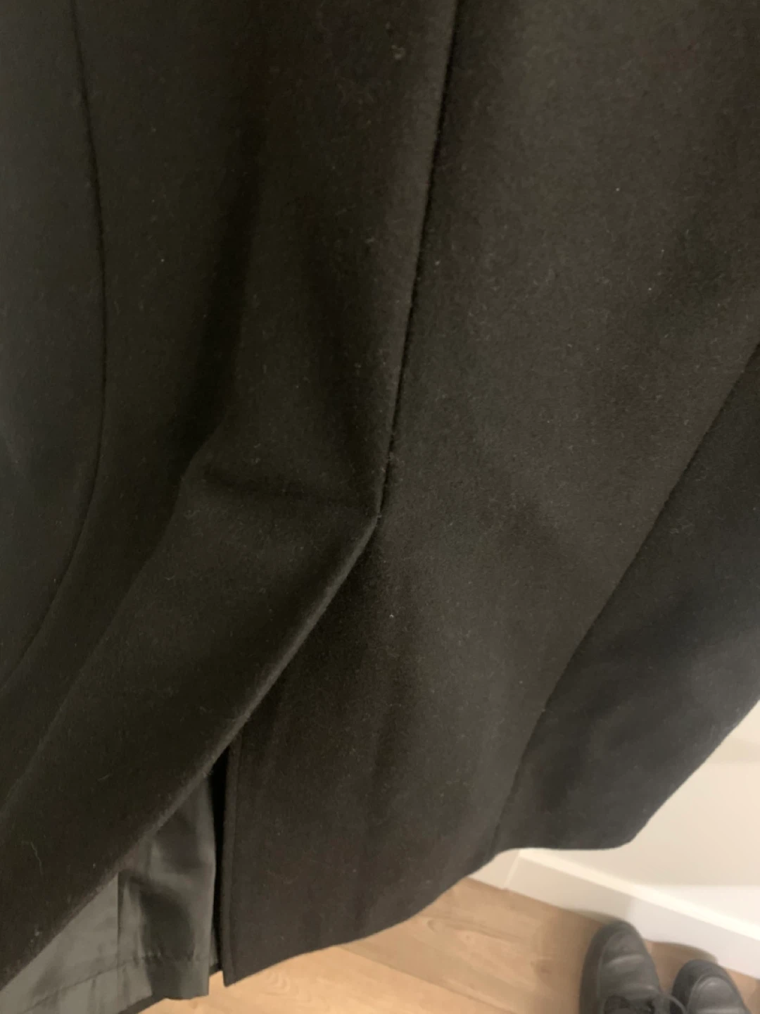 Seduction Black Coat with Faux Fur Collar - photo 4
