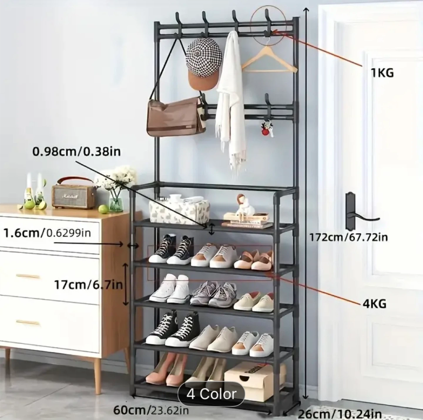 Coat Rack Shoe Organizer - 67 inch - photo 2