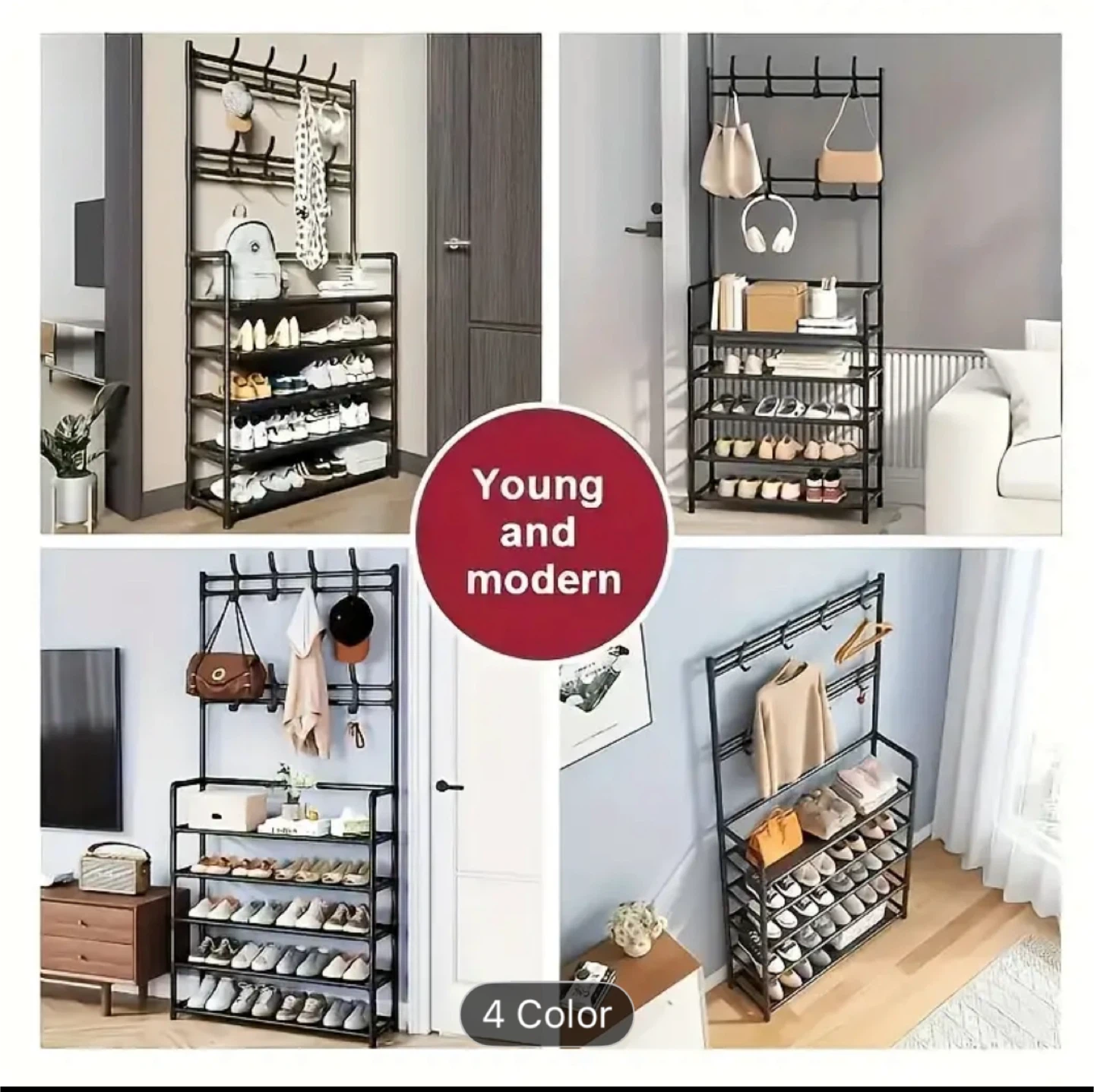 Coat Rack Shoe Organizer - 67 inch