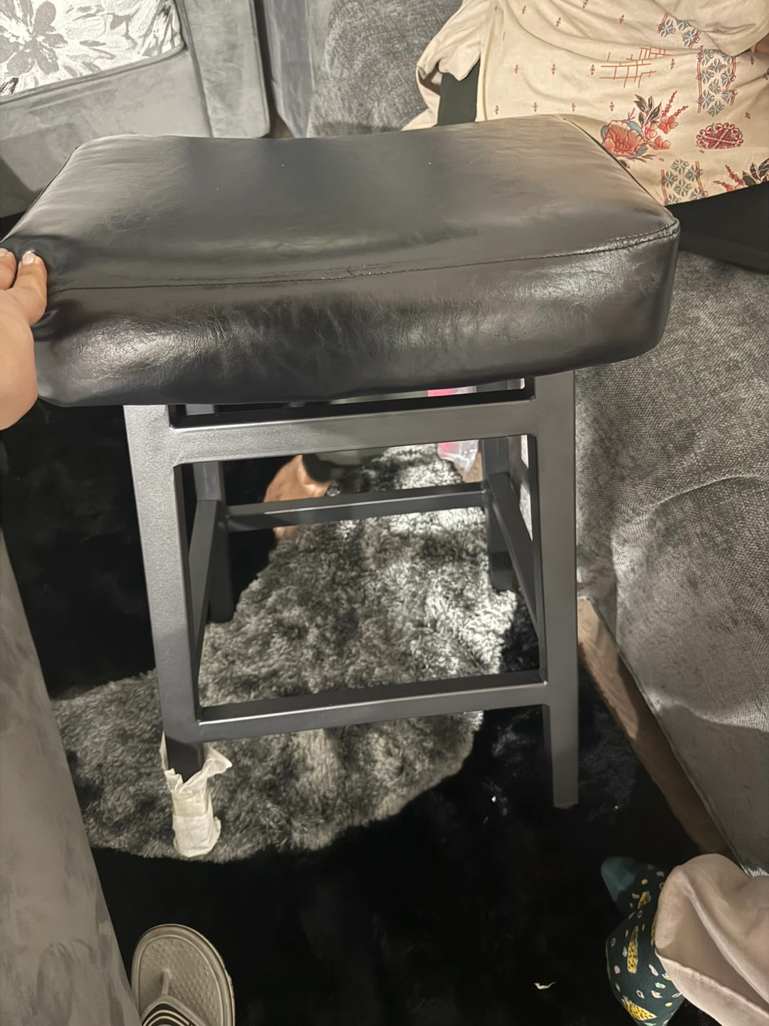 Black Swivel Bar Stool - photo 2