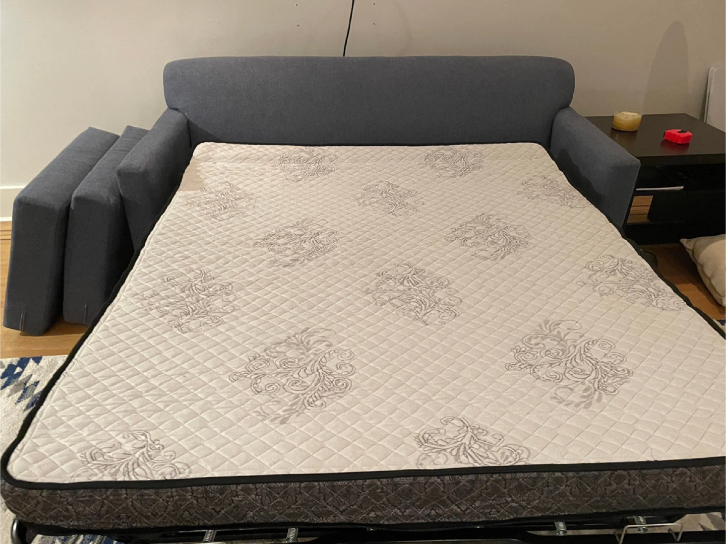 Blue Sofa with Pull Out Bed - photo 3