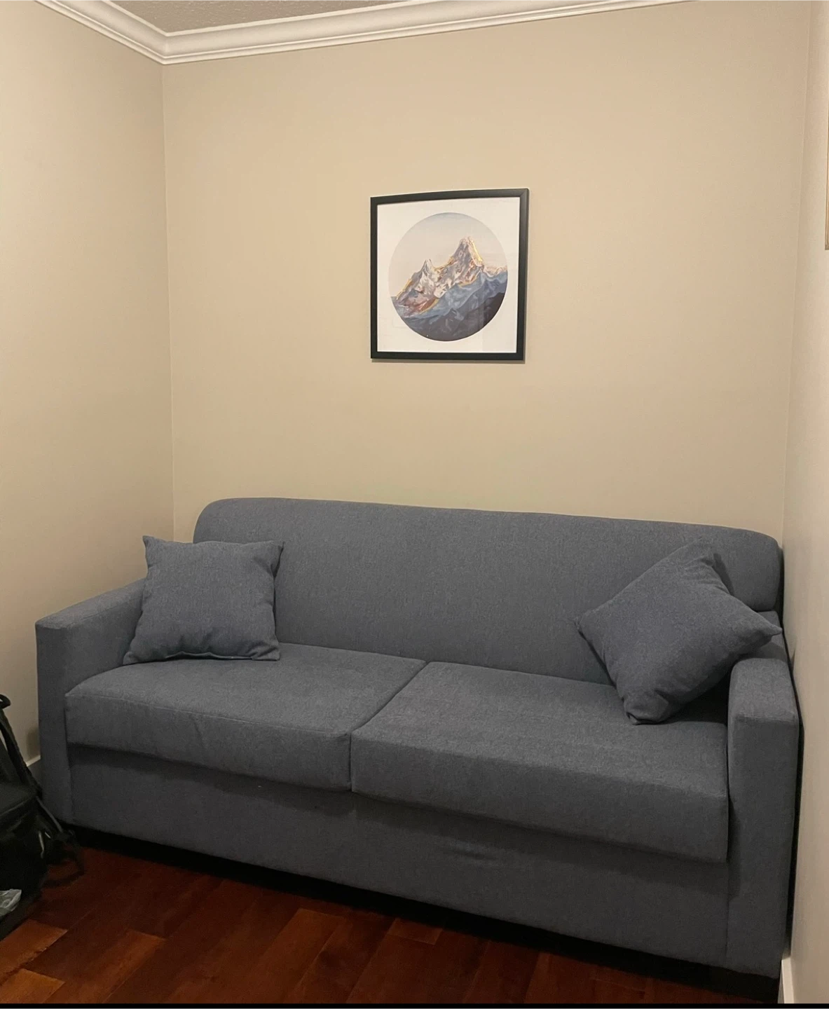 Blue Sofa with Pull Out Bed