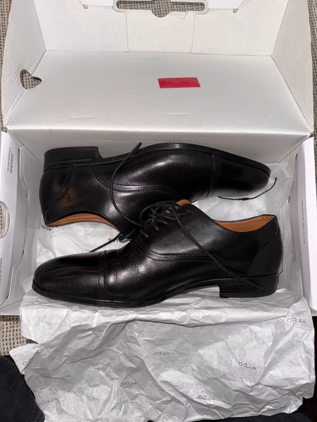 ALDO Bongerd Black Leather Dress Shoes - Size 8