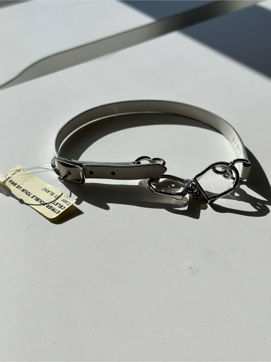 Hermès Etrier Double Tour Ve Bracelet - Blanc White and Silver - photo 4
