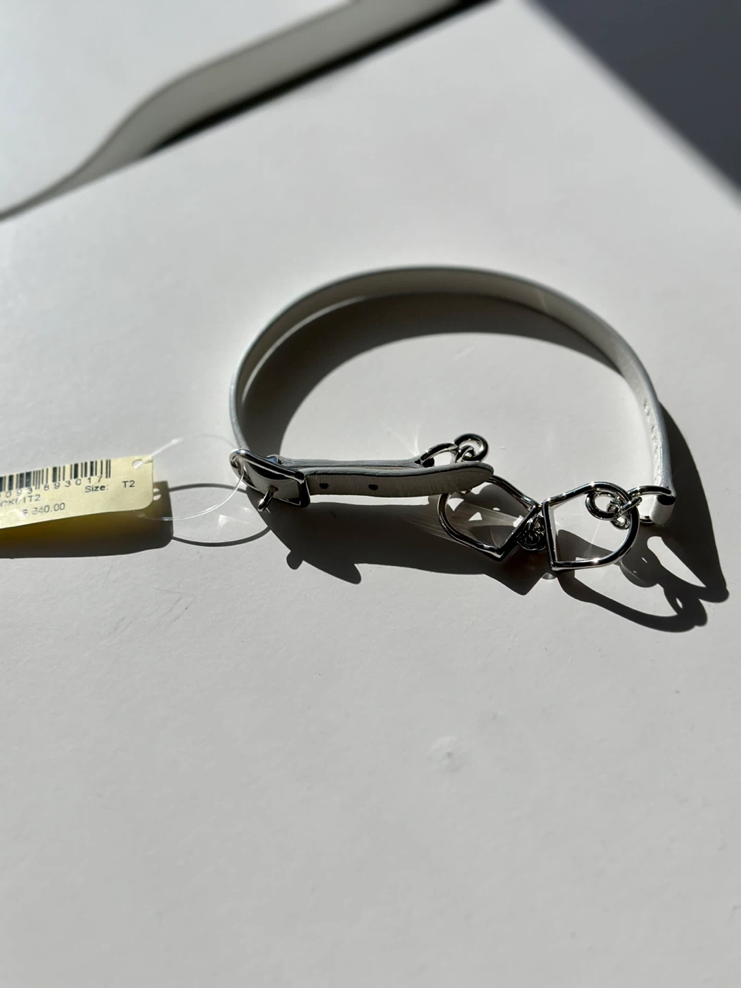 Hermès Etrier Double Tour Ve Bracelet - Blanc White and Silver - photo 3