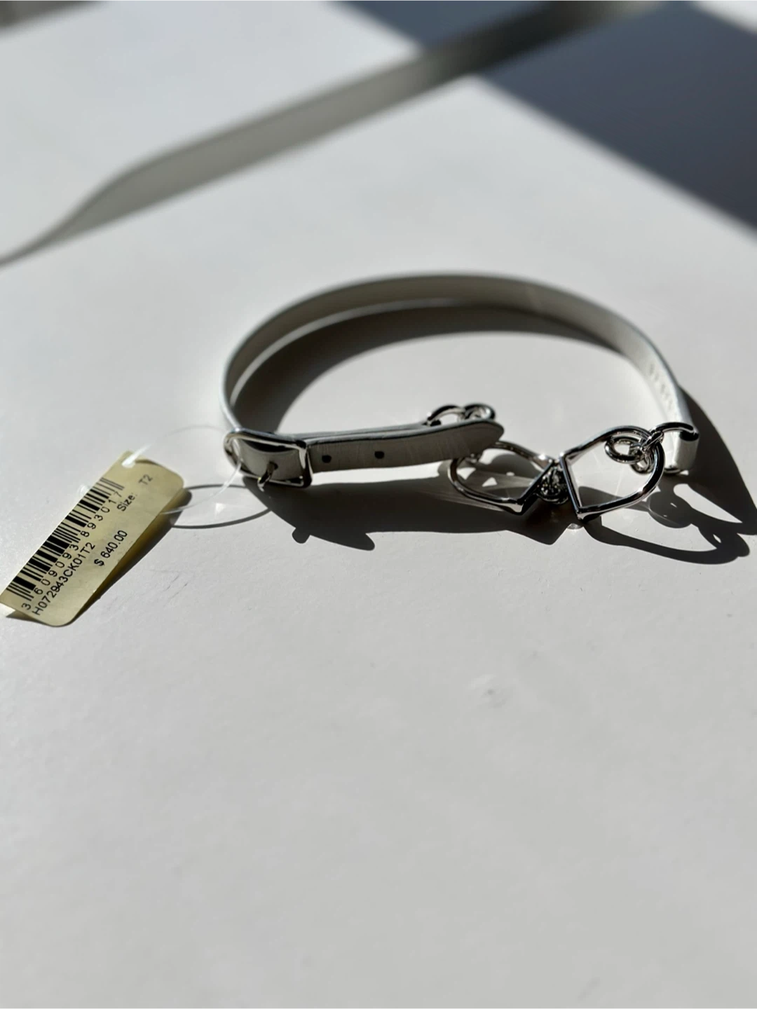 Hermès Etrier Double Tour Ve Bracelet - Blanc White and Silver - photo 2