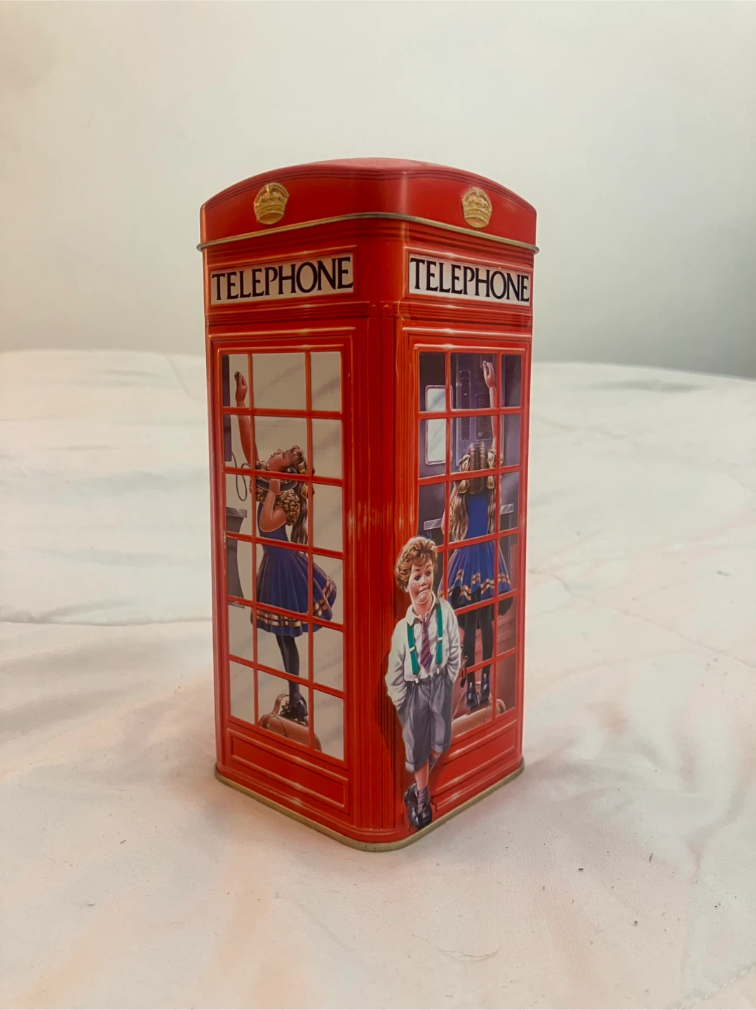 Vintage Churchill’s Telephone Kiosk Money Box - 7” x 3”