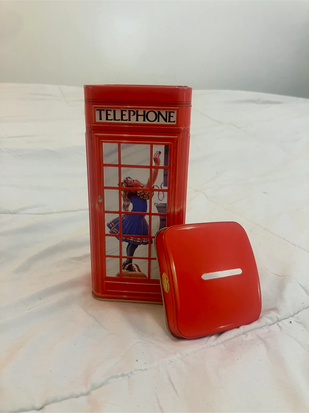 Vintage Churchill’s Telephone Kiosk Money Box - 7” x 3” - photo 2