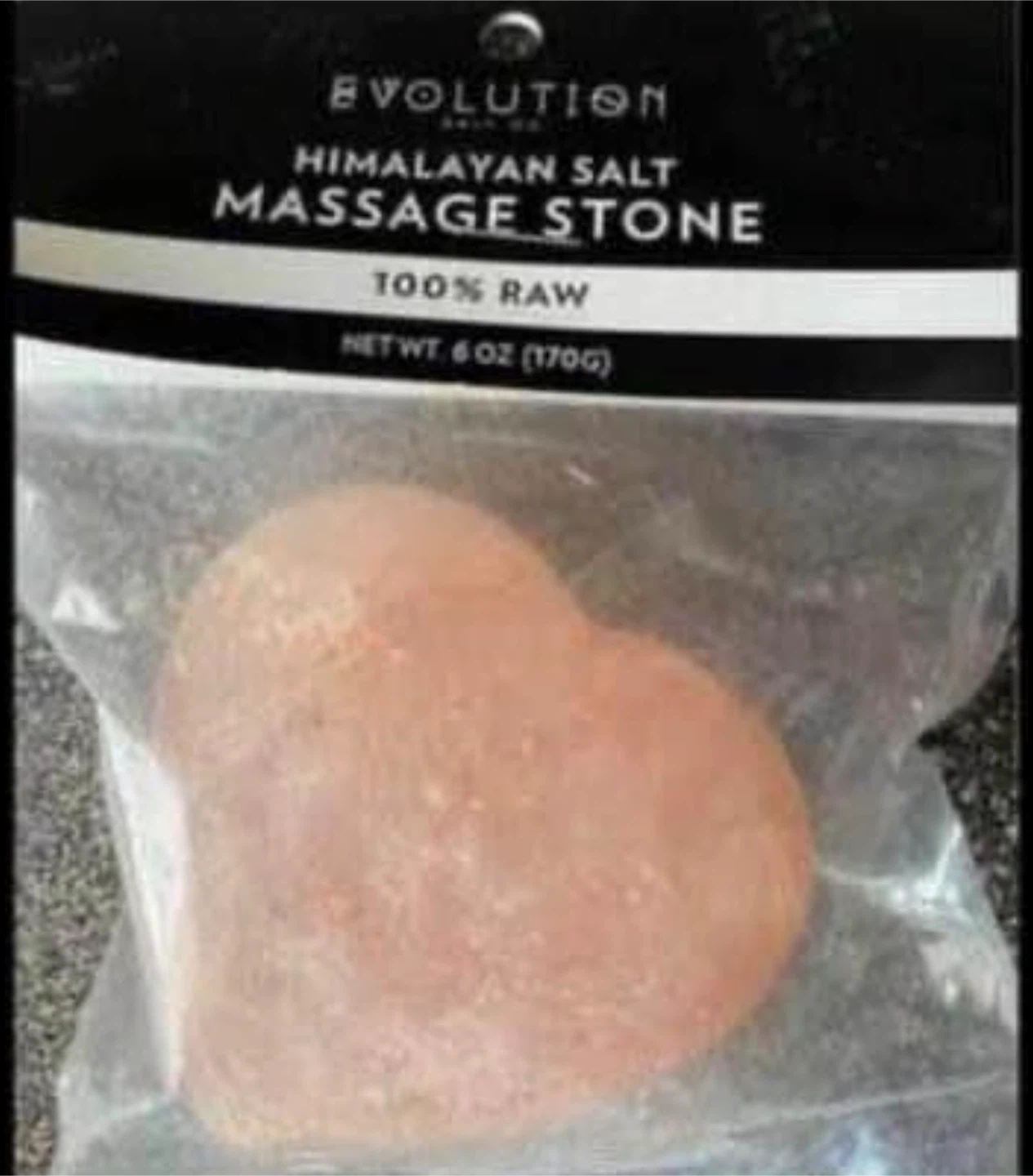 Himalayan salt heart massage stone