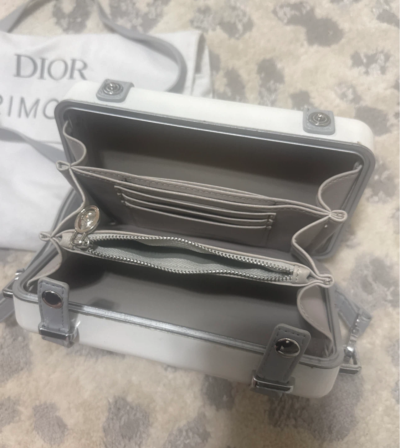 Dior x Rimowa White Mini Luggage Bag - photo 3
