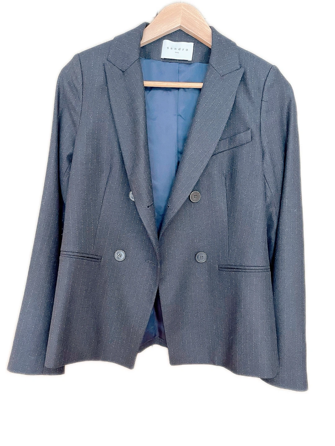 Sandro Paris Pinstripe Blazer Size 36