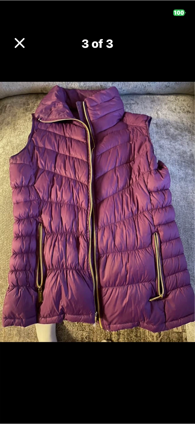 Michael Kors Purple Puffer Vest
