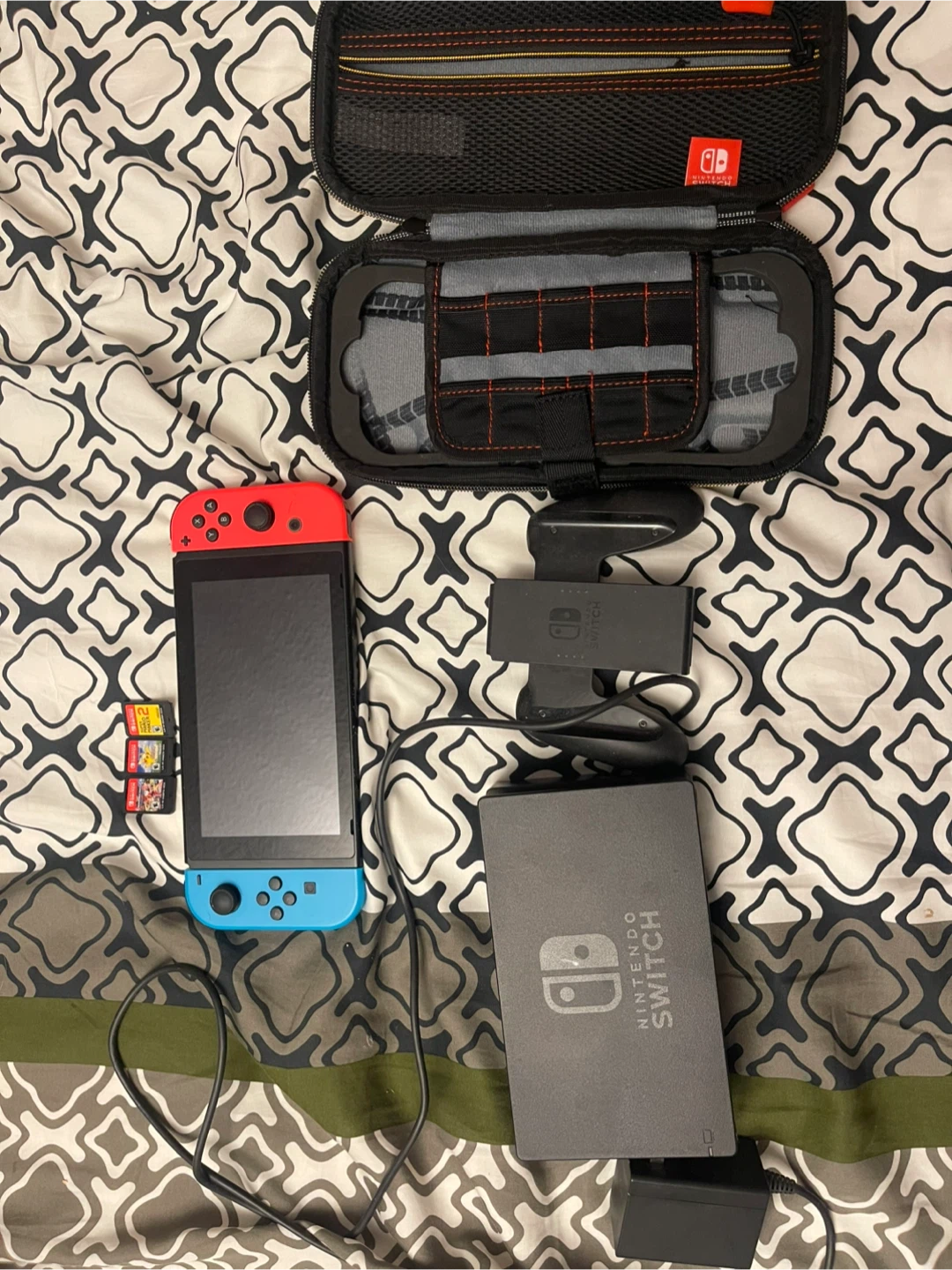 Nintendo Switch with Games & Case