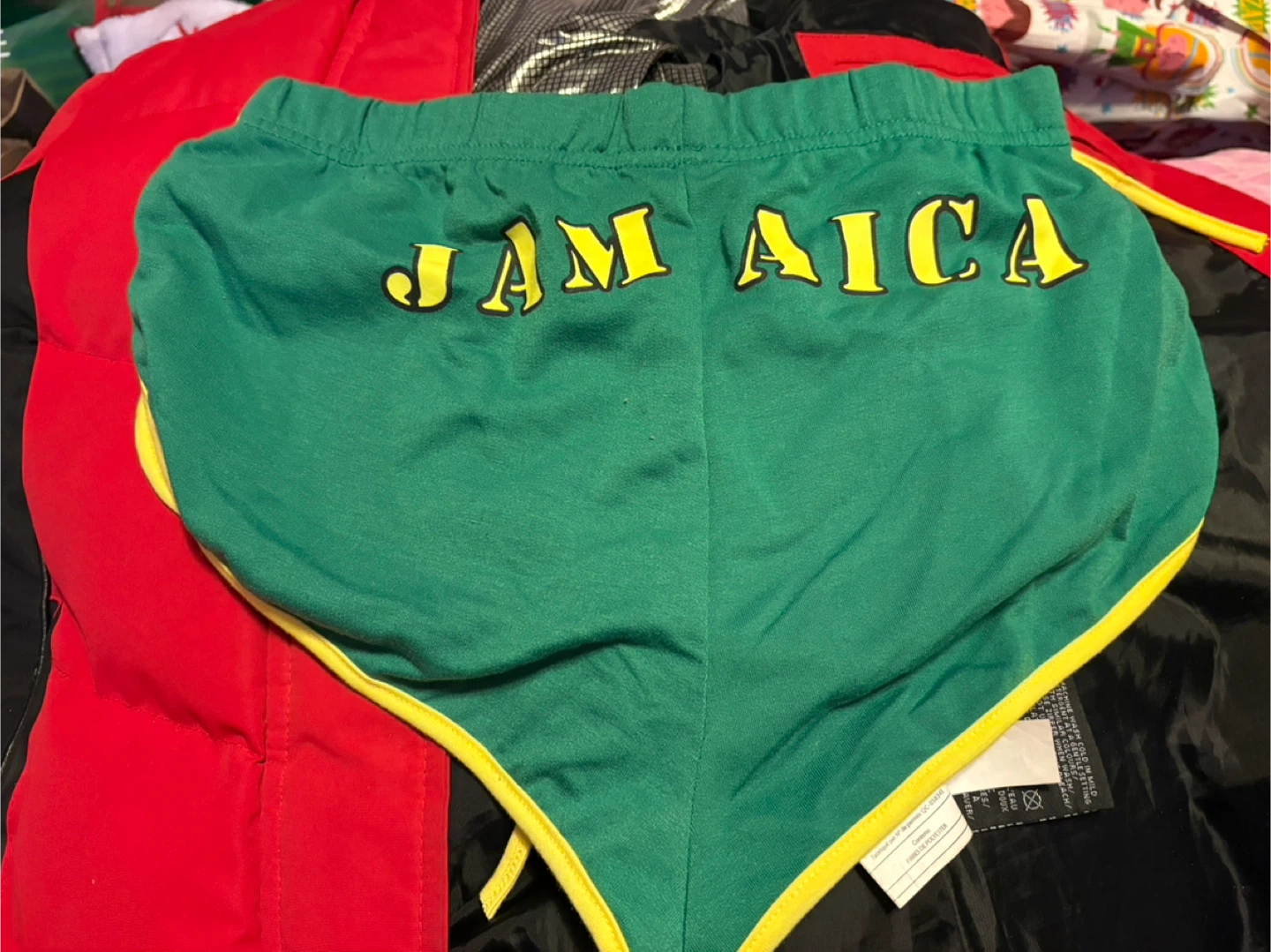 Jamaica Green & Yellow Shorts
